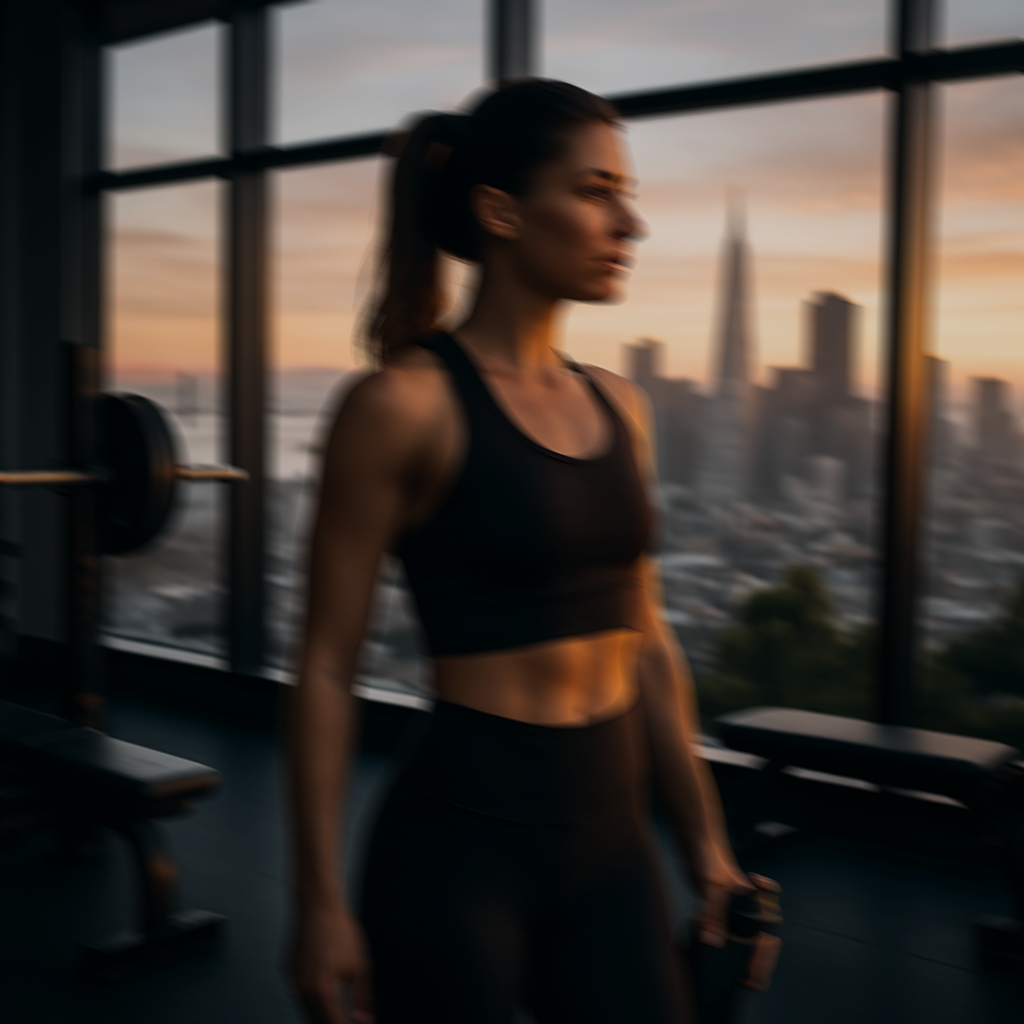 Fit woman in gym